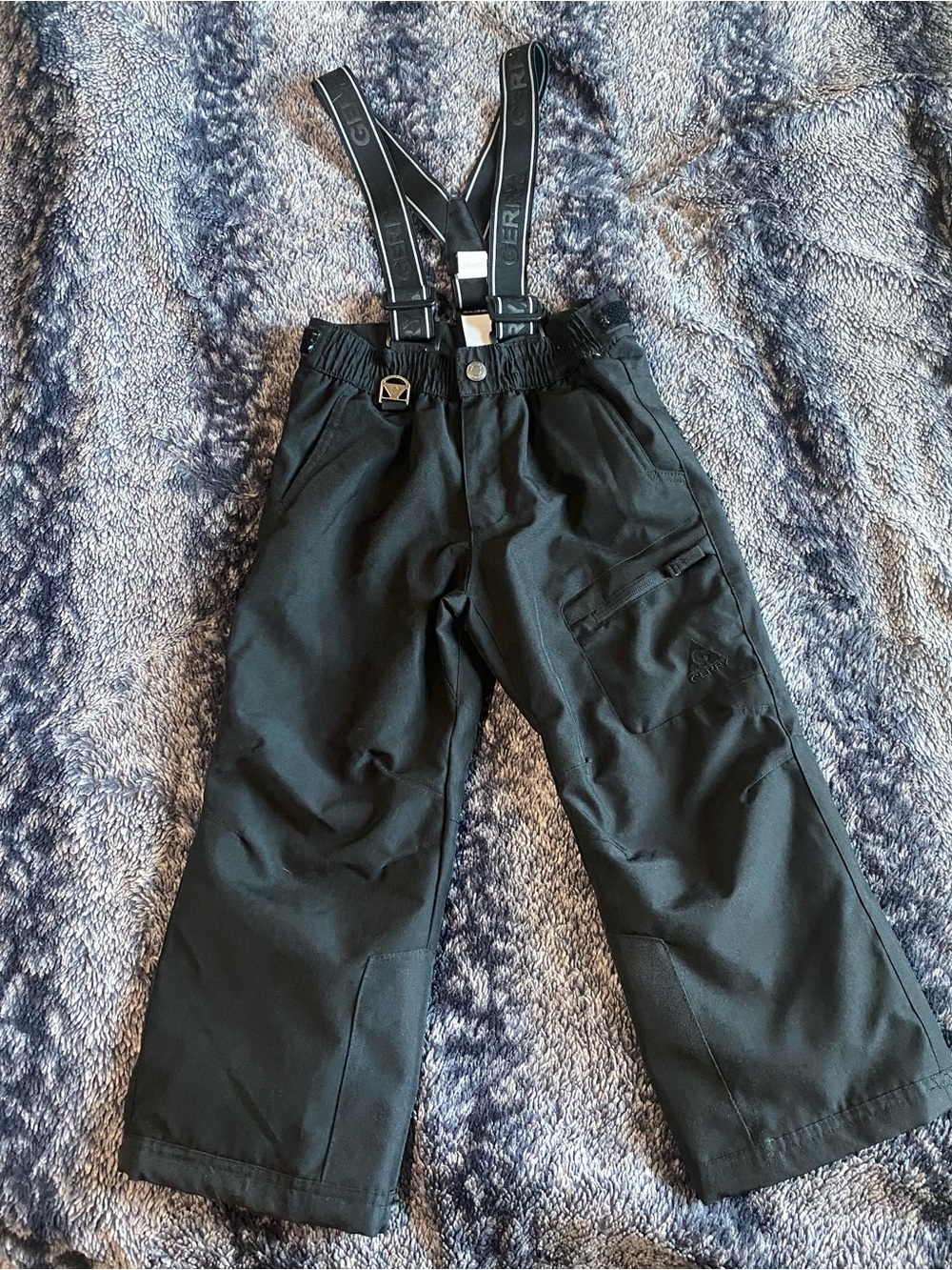 Gerry Kids XS 4-5 Black Insulated Snow Bib Overall Pants